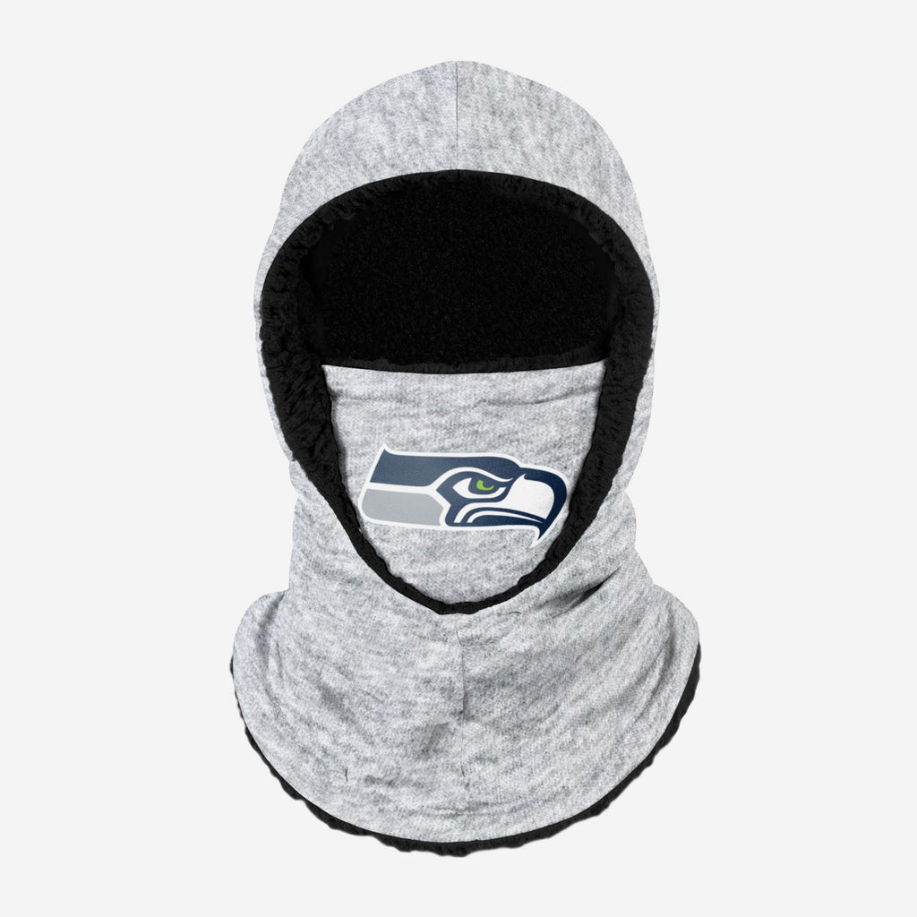 FOCO Seattle Seahawks NFL Heather Grey Big Logo Hooded Gaiter