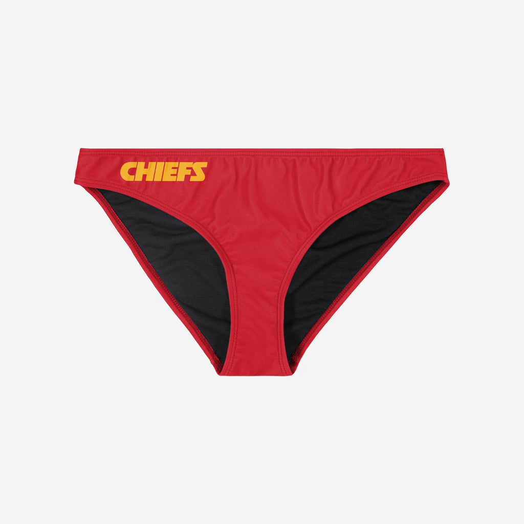 Kansas City Chiefs Womens Solid Wordmark Bikini Bottom FOCO