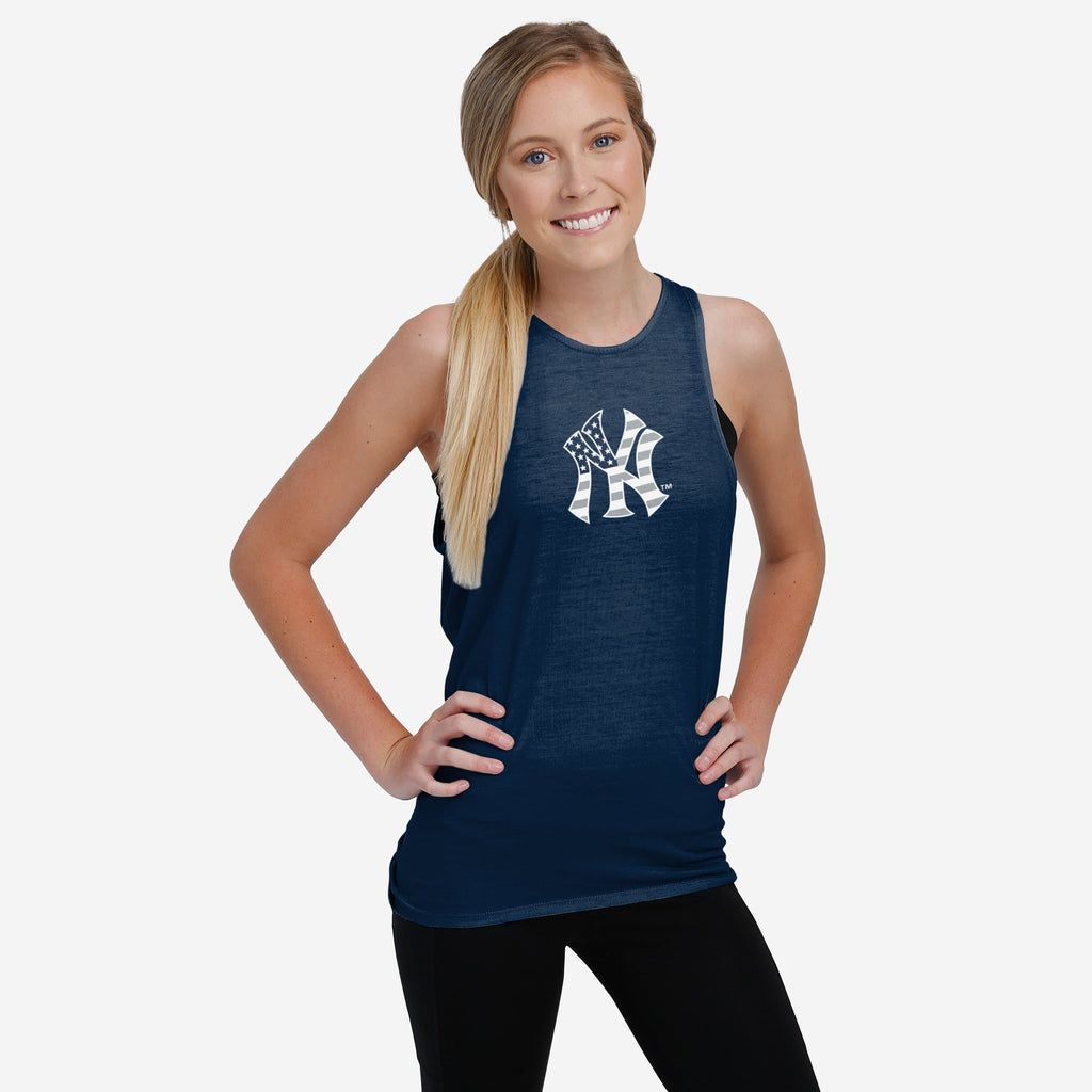 FOCO New York Yankees Womens Tie-Breaker Sleeveless Top, Size: 2XL