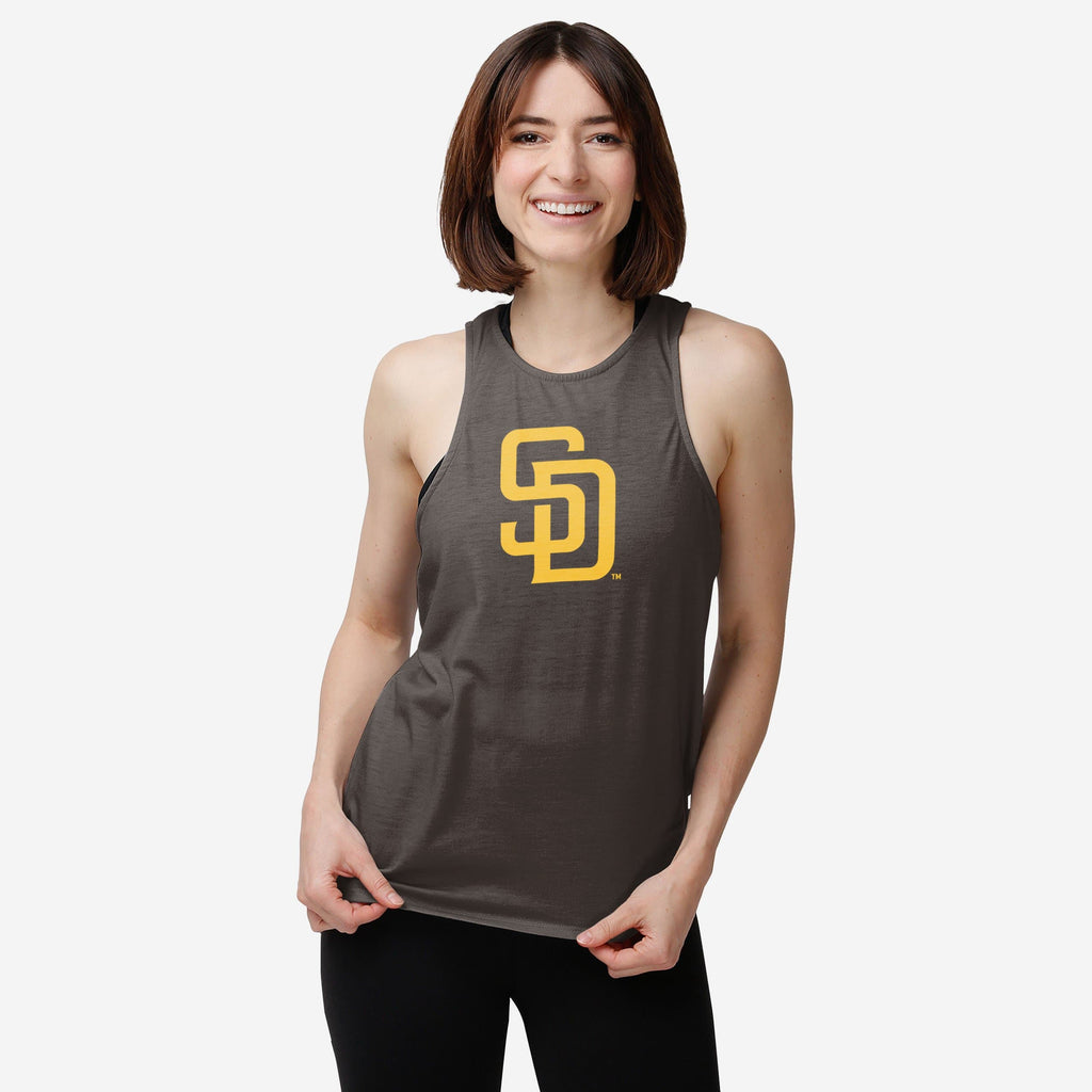 FOCO San Diego Padres Womens Burn Out Sleeveless Top, Size: S