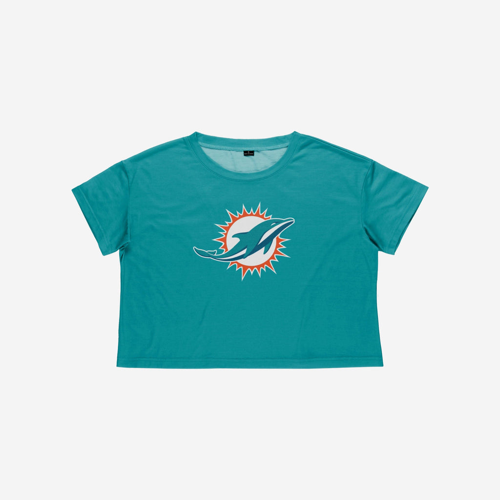 Miami Dolphins Womens Cold Shoulder T-Shirt FOCO