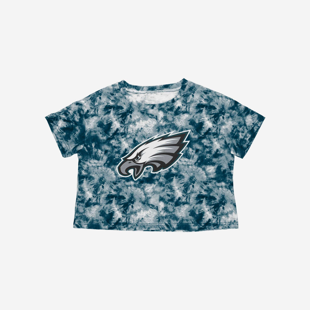 Philadelphia Eagles Womens Pastel Tie-Dye Blast Cropped Sweater FOCO