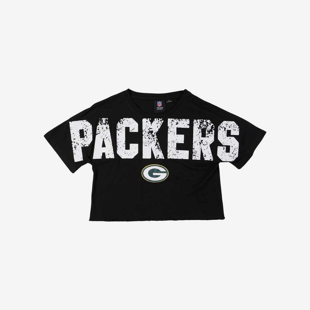 Outerstuff Packers Juniors Power Up Cropped T-Shirt Xs (0-1) Green & Gold