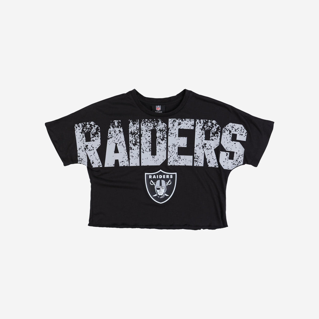 Las Vegas Raiders Womens Cropped Team Crewneck FOCO