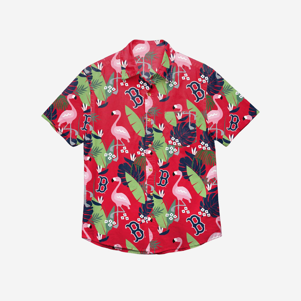 FOCO Boston Red Sox Victory Vacay Button Up Shirt, Mens Size: 3XL