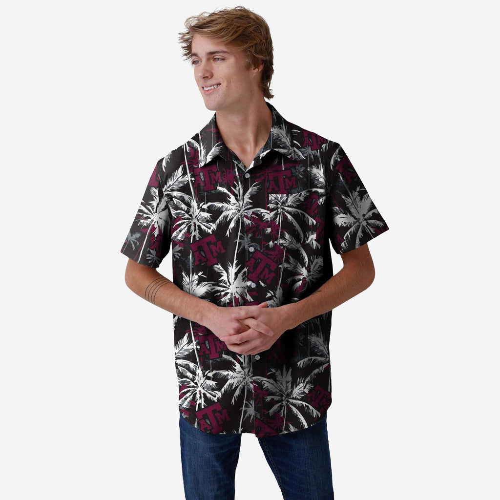 FOCO Texas A&M Aggies NCAA Mens Hawaiian Button Up Shirt