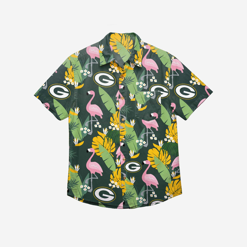 FOCO Seattle Mariners Flamingo Button Up Shirt, Mens Size: 2XL