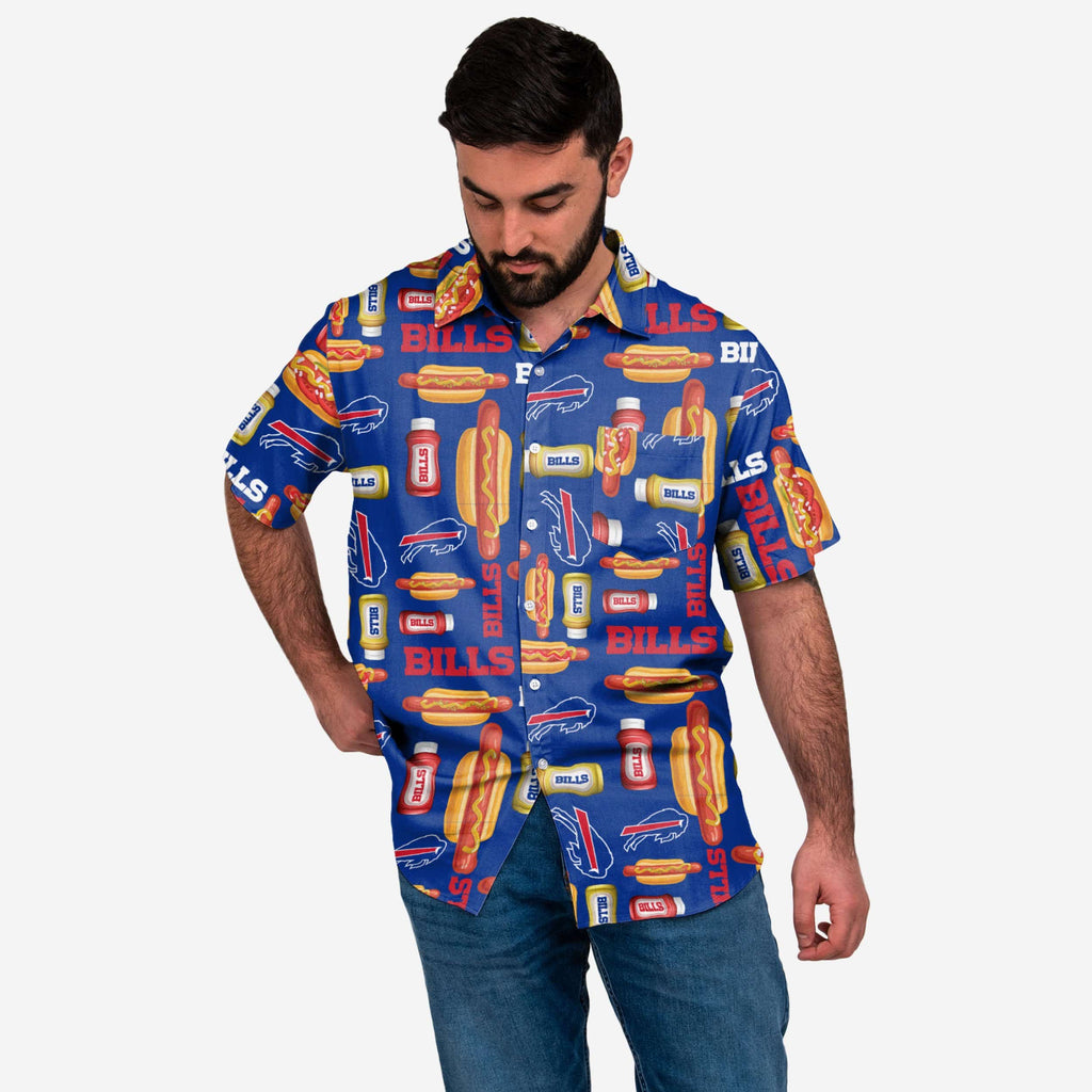 : FOCO Buffalo Bills NFL Mens Thematic Stadium Print Button Up  Shirt : Clothing, Shoes & Jewelry