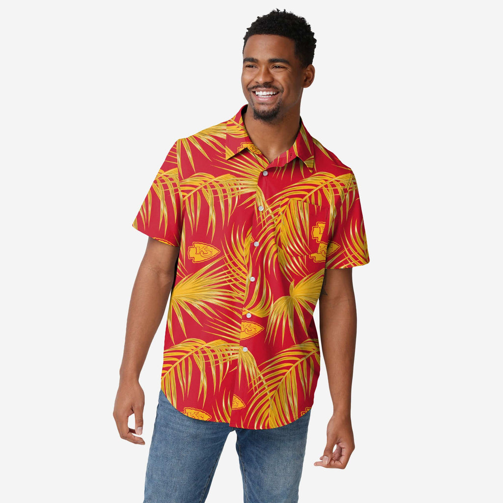 : FOCO New York Giants NFL Mens Hawaiian Button Up Shirt - L :  Sports & Outdoors