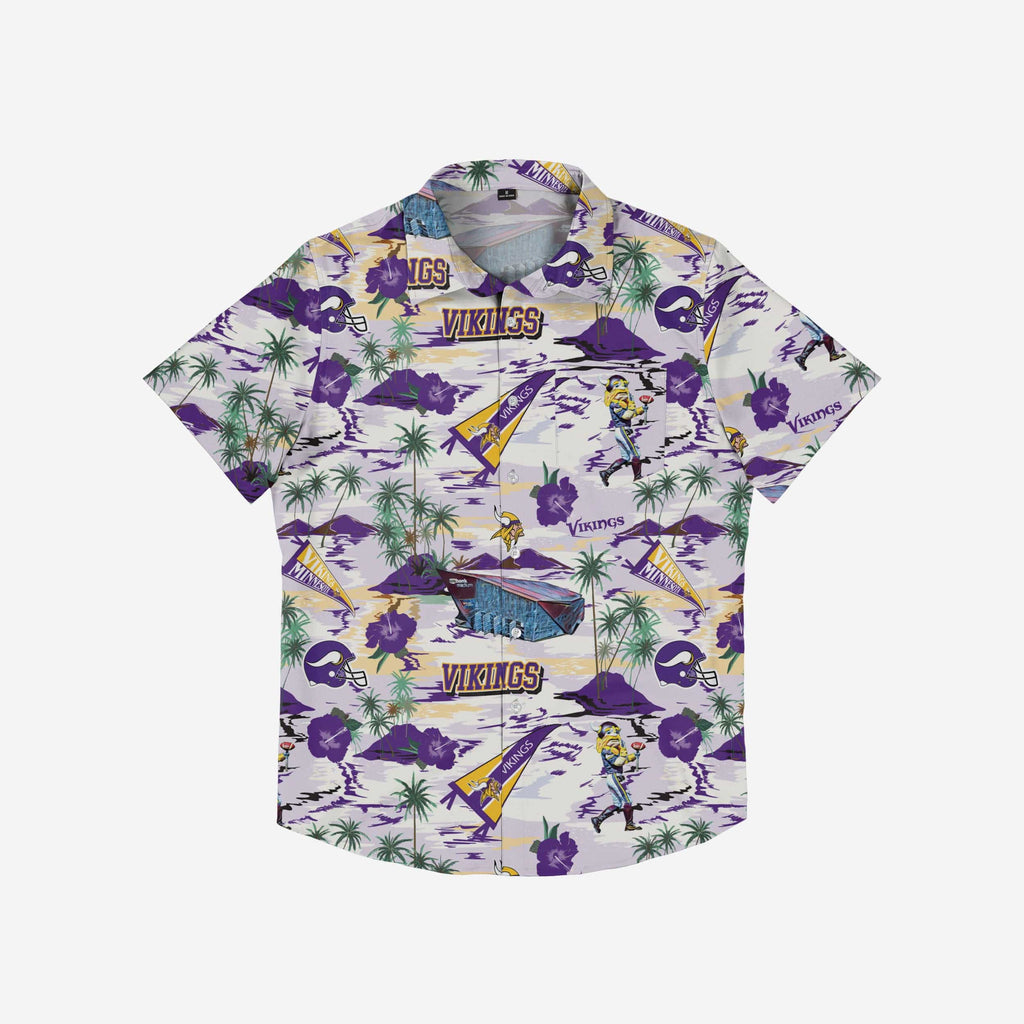 Men's Minnesota Vikings FOCO Purple Thematic Button-Up Shirt