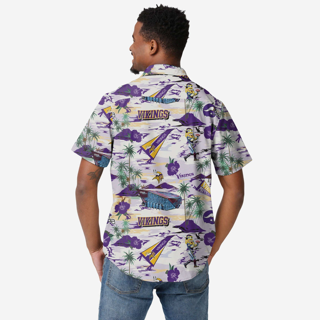 Men's Minnesota Vikings FOCO Purple Thematic Button-Up Shirt