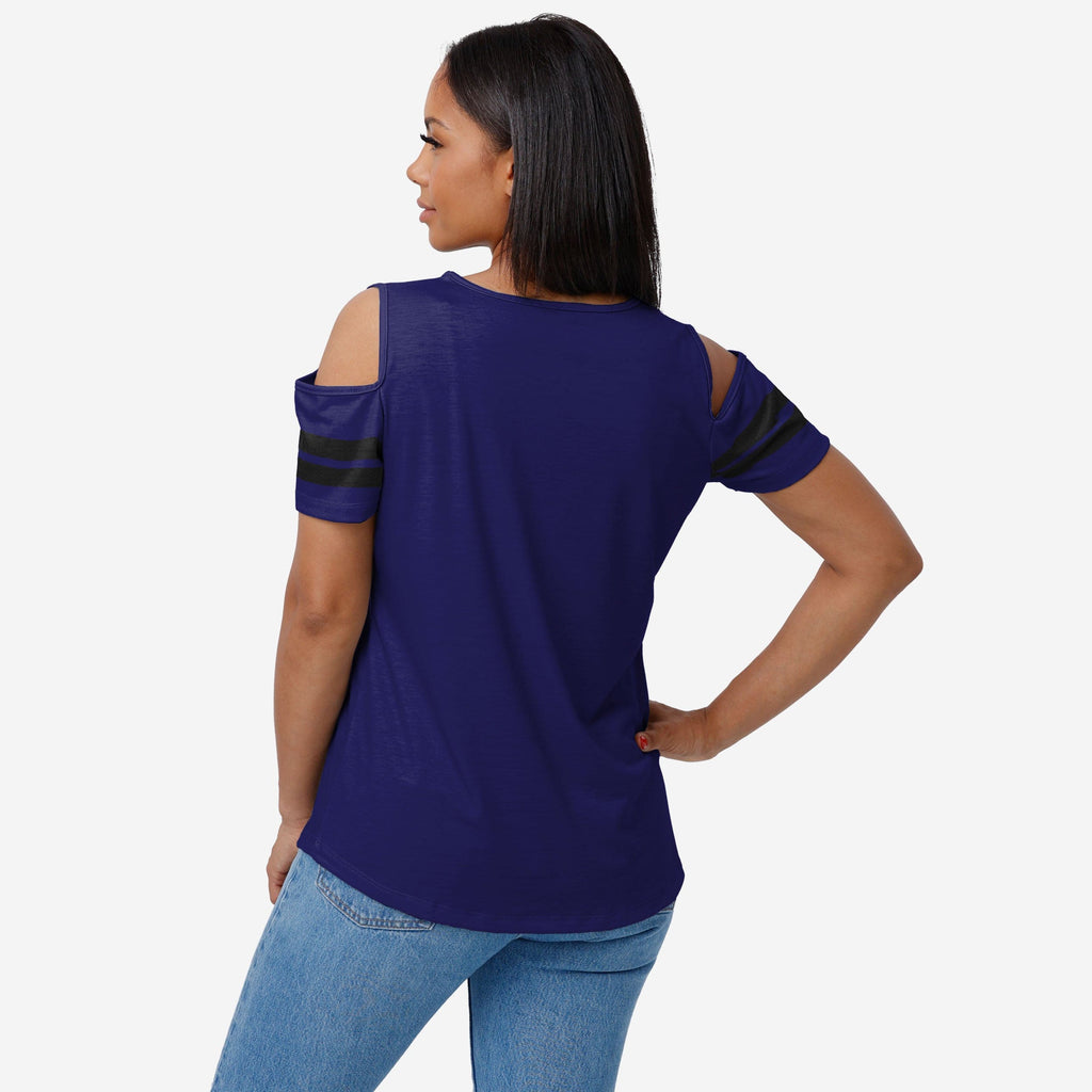 : FOCO Baltimore Ravens NFL Womens Cold Shoulder T