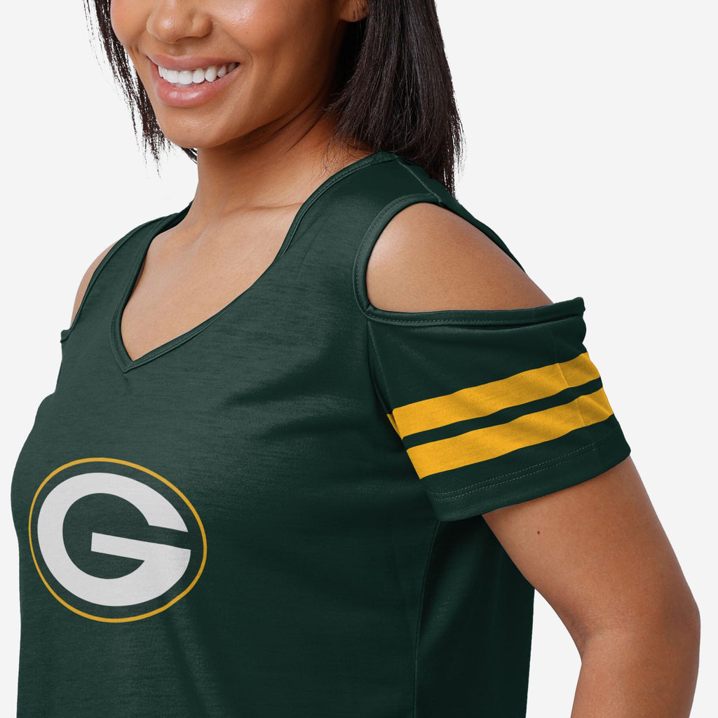 This Girl Loves Her Green Bay Packers Women’s Off Shoulder T-shirt Womens  Top