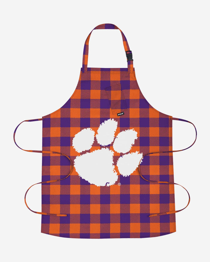 Clemson Tigers Plaid Apron FOCO - FOCO.com