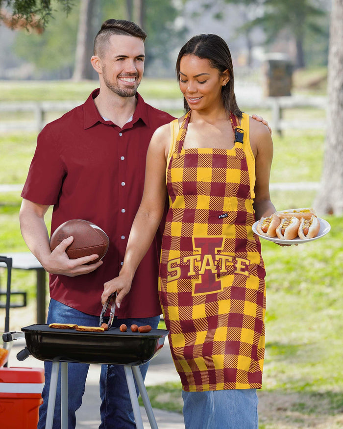 Iowa State Cyclones Plaid Apron FOCO - FOCO.com