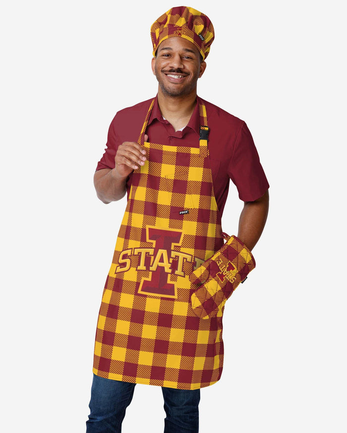 Iowa State Cyclones Plaid Apron FOCO - FOCO.com