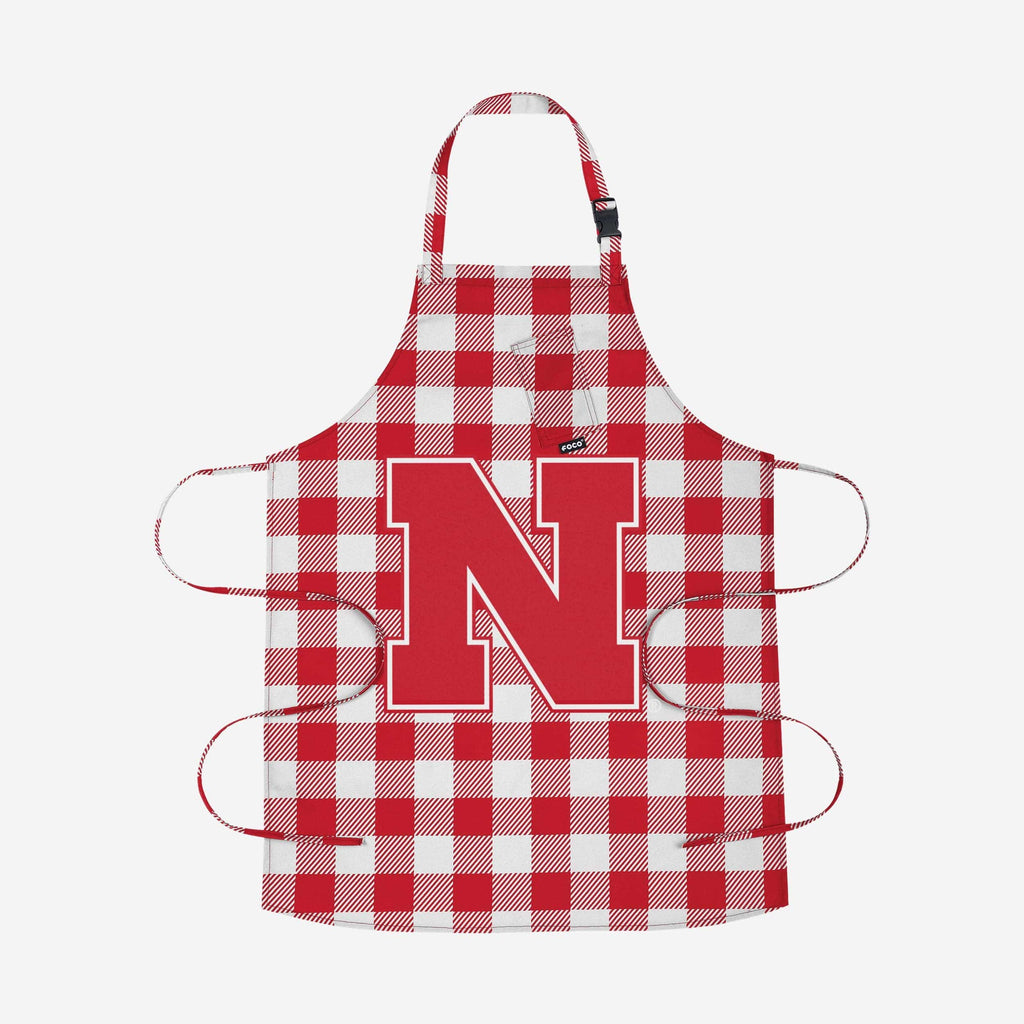 Nebraska Cornhuskers Plaid Apron FOCO - FOCO.com