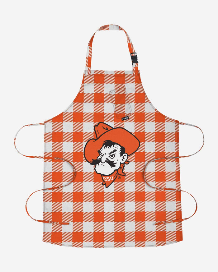 Oklahoma State Cowboys Plaid Apron FOCO - FOCO.com