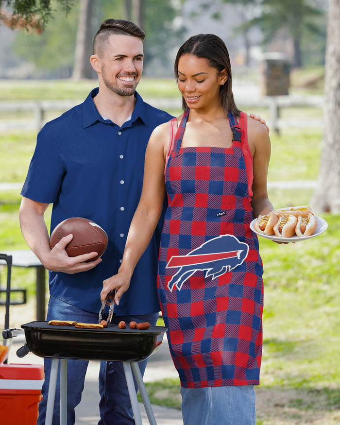 Buffalo Bills Plaid Apron FOCO - FOCO.com