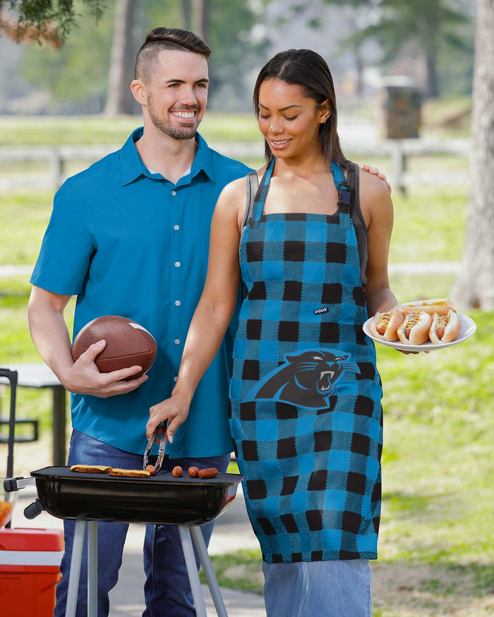 Carolina Panthers Plaid Apron FOCO - FOCO.com