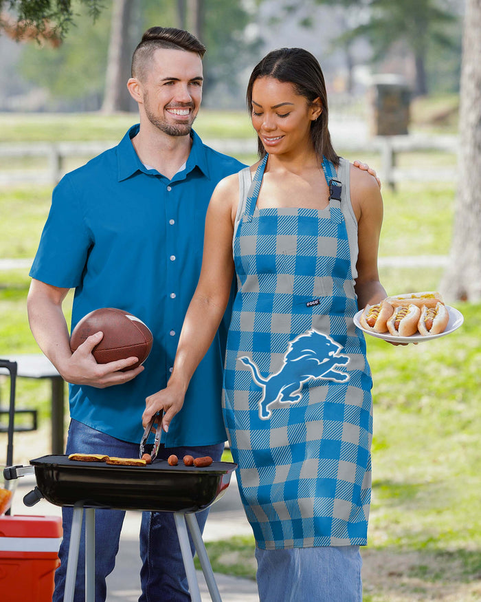 Detroit Lions Plaid Apron FOCO - FOCO.com