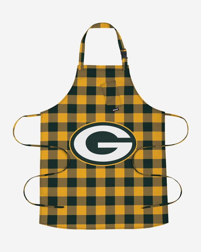 Green Bay Packers Plaid Apron FOCO - FOCO.com