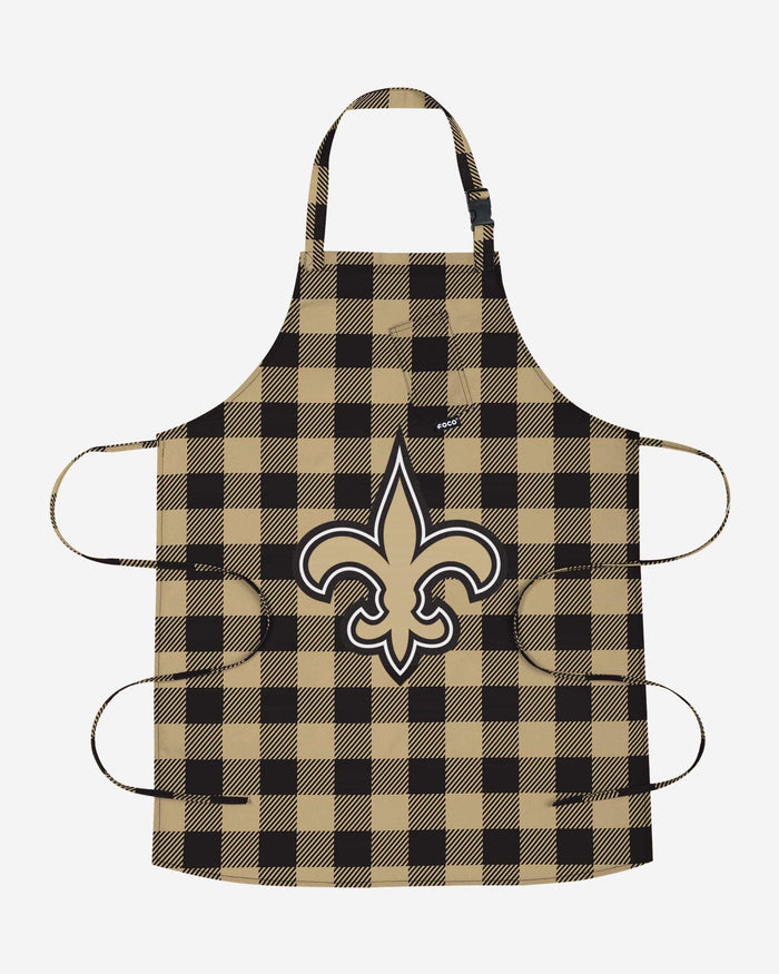 New Orleans Saints Plaid Apron FOCO - FOCO.com