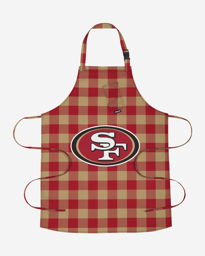 San Francisco 49ers Plaid Apron FOCO - FOCO.com