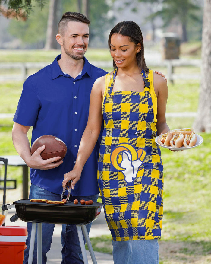 Los Angeles Rams Plaid Apron FOCO - FOCO.com