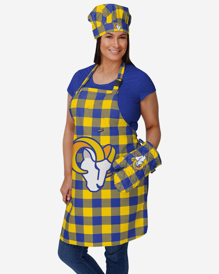 Los Angeles Rams Plaid Apron FOCO - FOCO.com