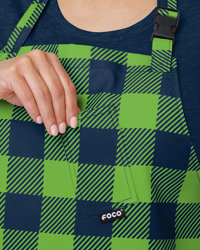 Seattle Seahawks Plaid Apron FOCO - FOCO.com