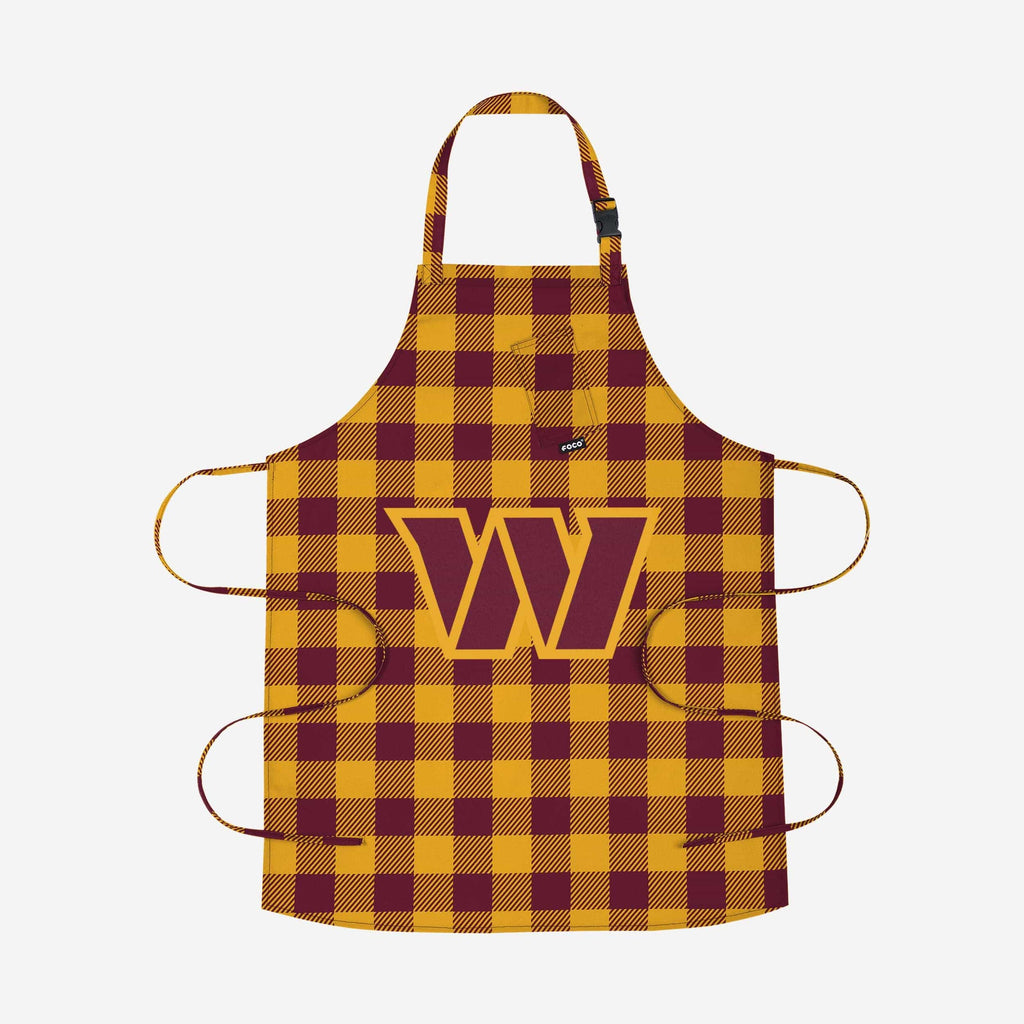 Washington Commanders Plaid Apron FOCO - FOCO.com