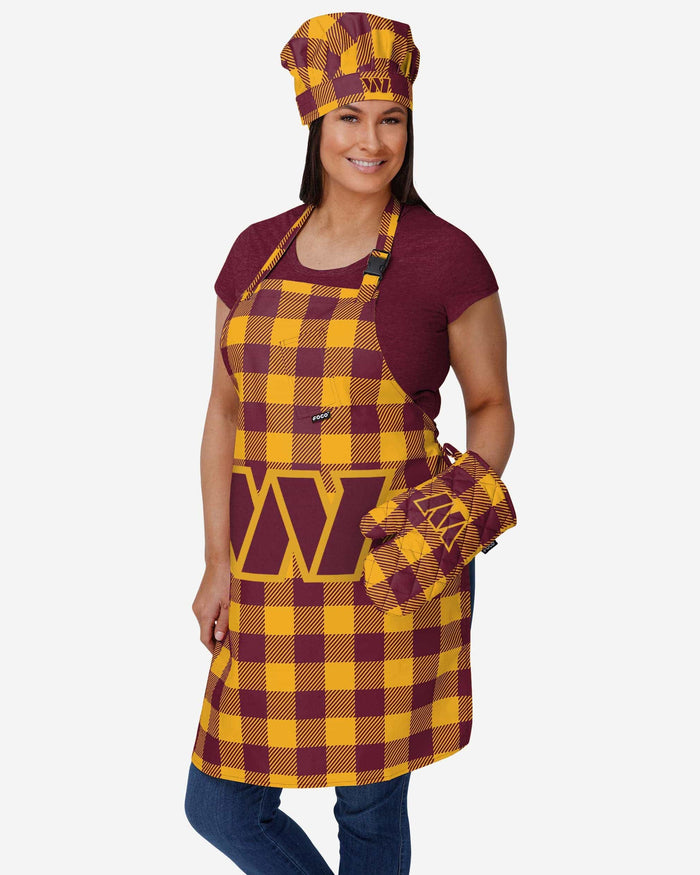 Washington Commanders Plaid Apron FOCO - FOCO.com