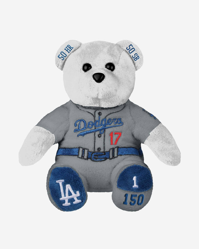 Shohei Ohtani Los Angeles Dodgers 50 Home Runs & 50 Stolen Bases White Team Beans Player Embroidered Bear FOCO - FOCO.com