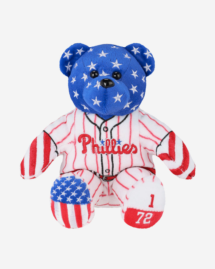 Kyle Schwarber Philadelphia Phillies Independance Day Team Beans Embroided Player Bear FOCO - FOCO.com