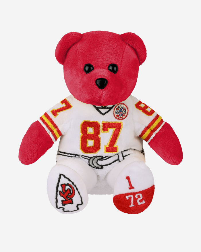 Travis Kelce Kansas City Chiefs Away Uniform Team Beans Embroidered Player Bear FOCO - FOCO.com