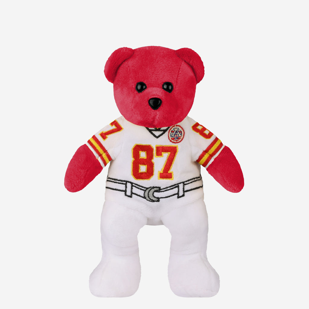 Travis Kelce Kansas City Chiefs Away Uniform Team Beans Embroidered Player Bear FOCO - FOCO.com