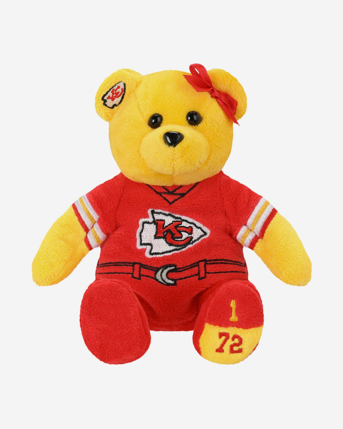 Kansas City Chiefs Mother's Day Team Beans Embroidered Bear FOCO - FOCO.com