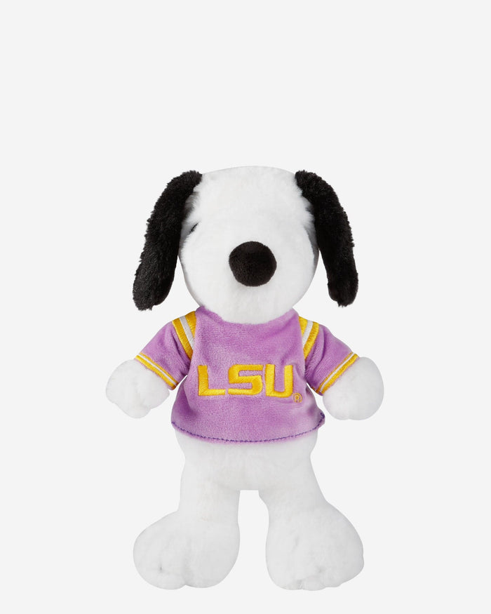 LSU Tigers Snoopy Peanuts Team Jersey Plush FOCO - FOCO.com