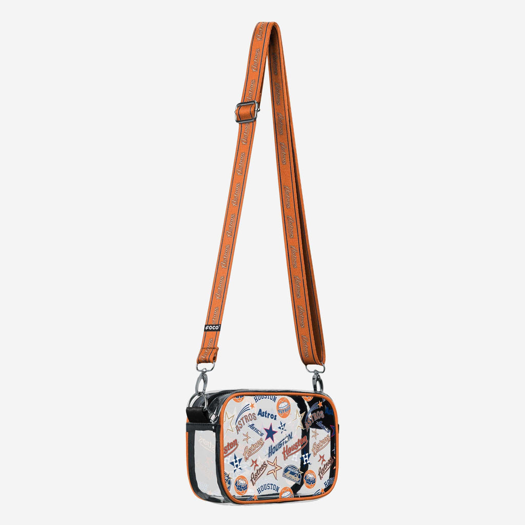 Houston Astros Repeat Retro Print Clear Crossbody Bag FOCO