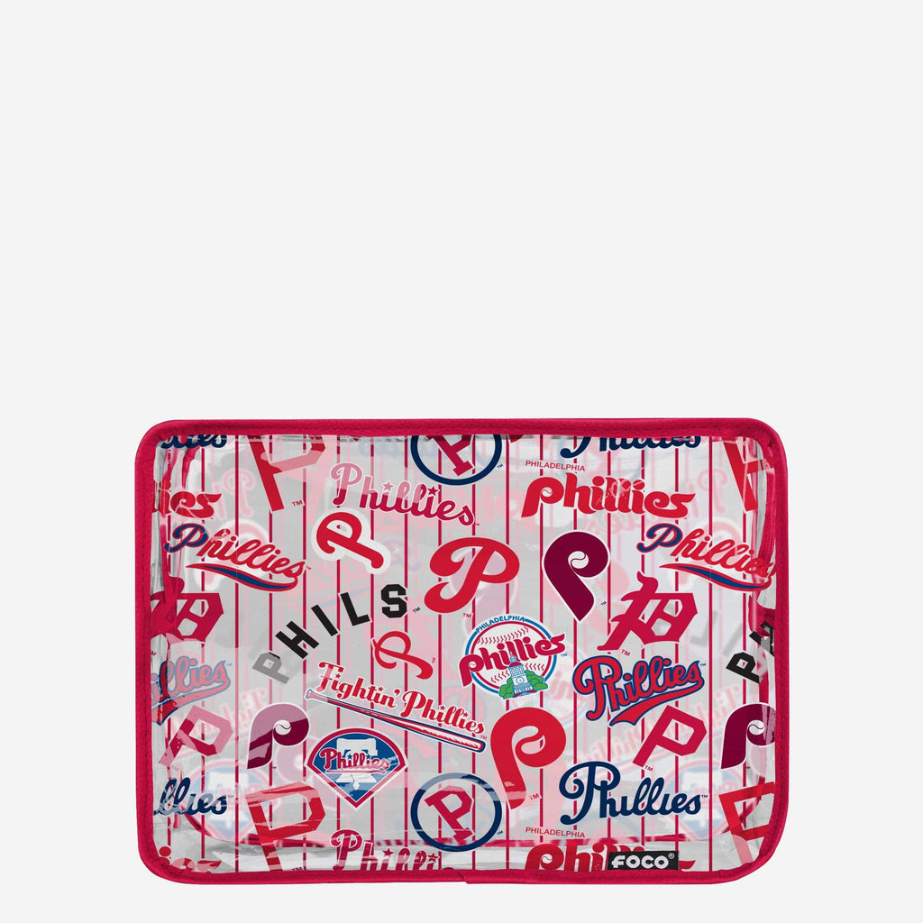 Philadelphia Phillies Repeat Retro Print Clear Cosmetic Bag FOCO - FOCO.com