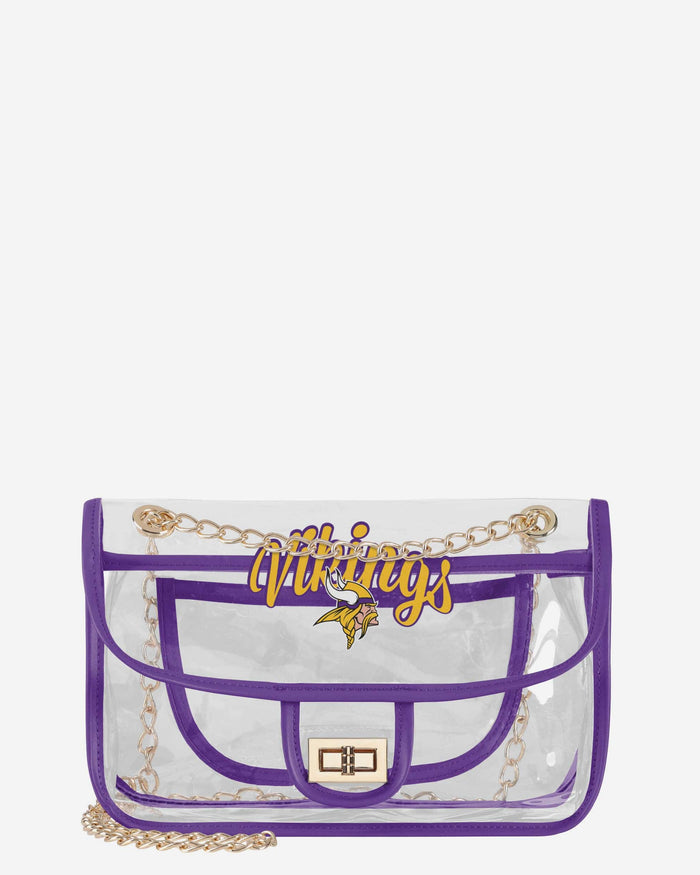 Minnesota Vikings Clear Crossbody Chain Bag FOCO - FOCO.com