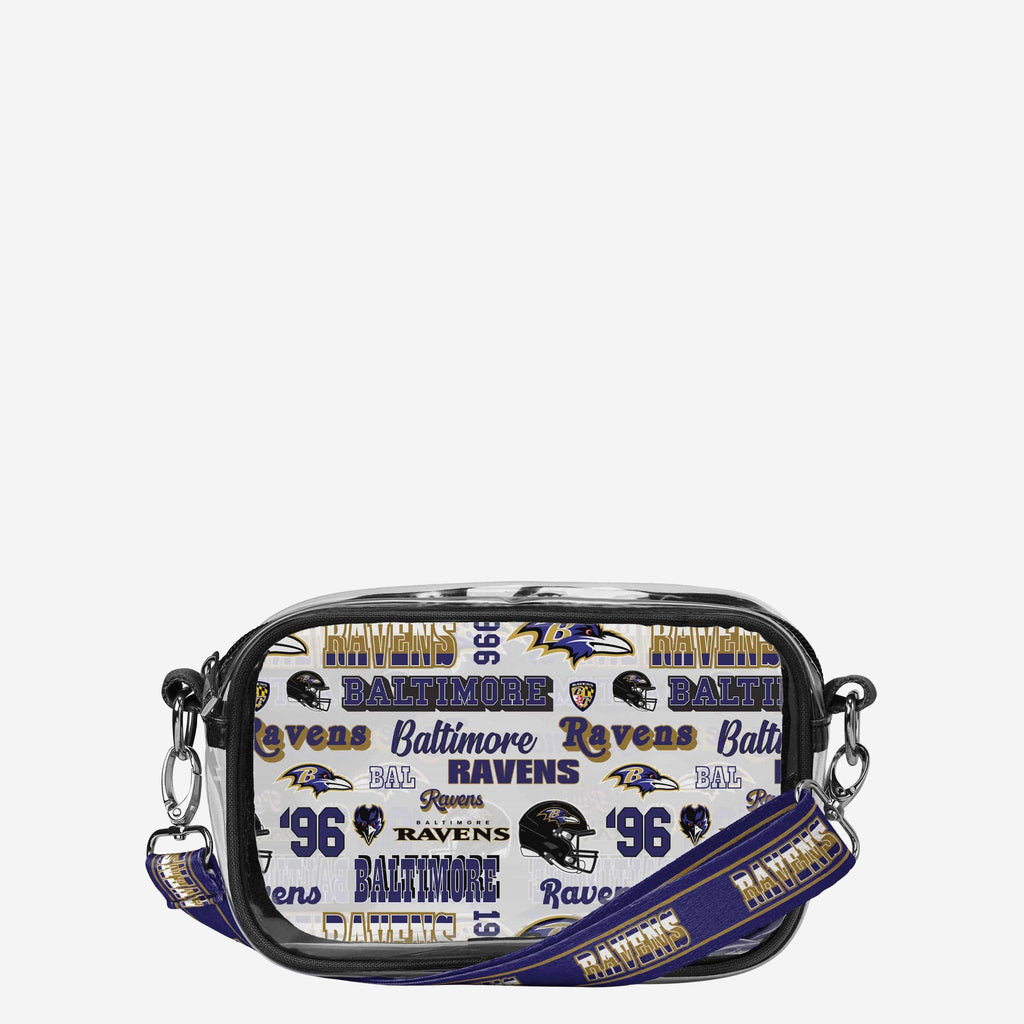 Baltimore Ravens Repeat Retro Print Clear Crossbody Bag FOCO - FOCO.com