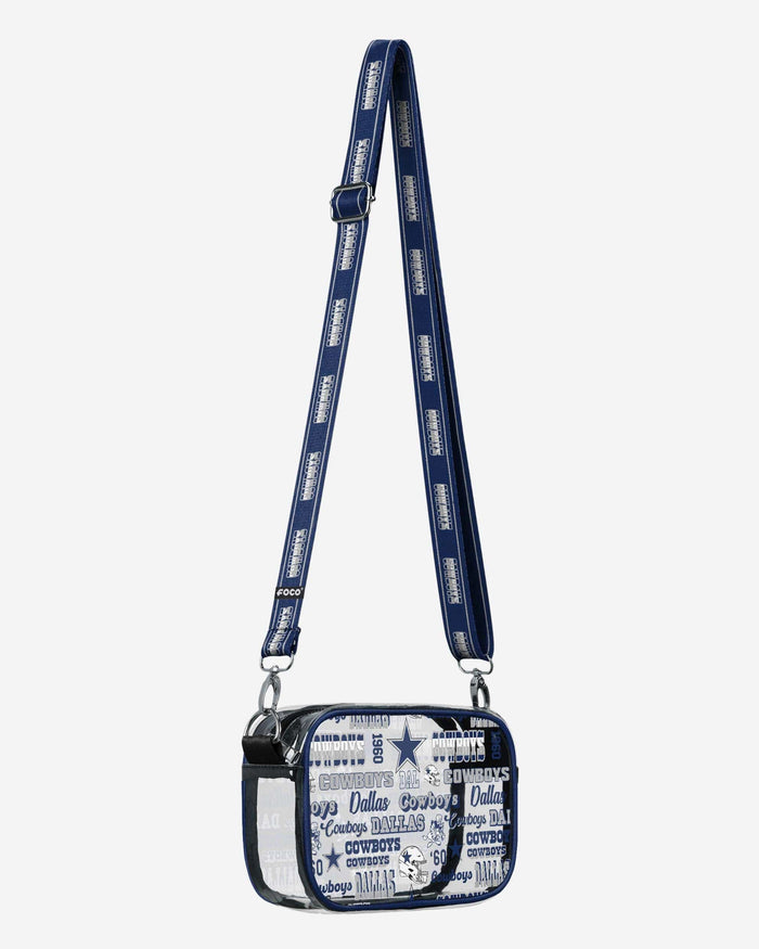 Dallas Cowboys Repeat Retro Print Clear Crossbody Bag FOCO - FOCO.com