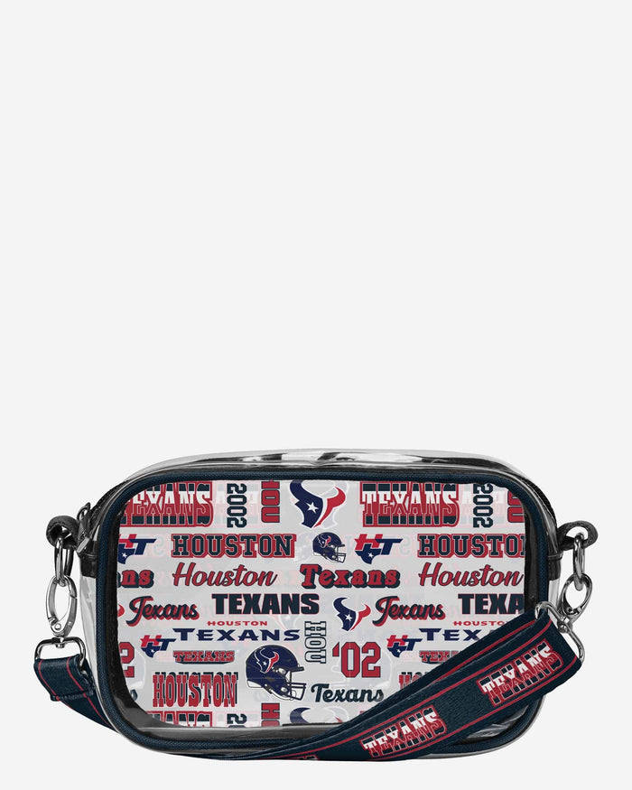 Houston Texans Repeat Retro Print Clear Crossbody Bag FOCO - FOCO.com