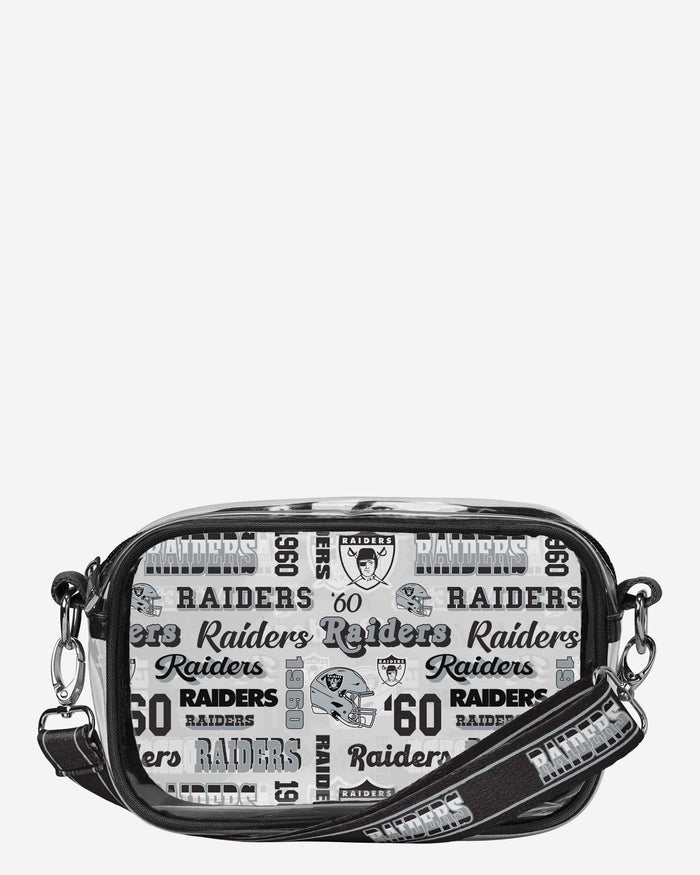 Las Vegas Raiders Repeat Retro Print Clear Crossbody Bag FOCO - FOCO.com