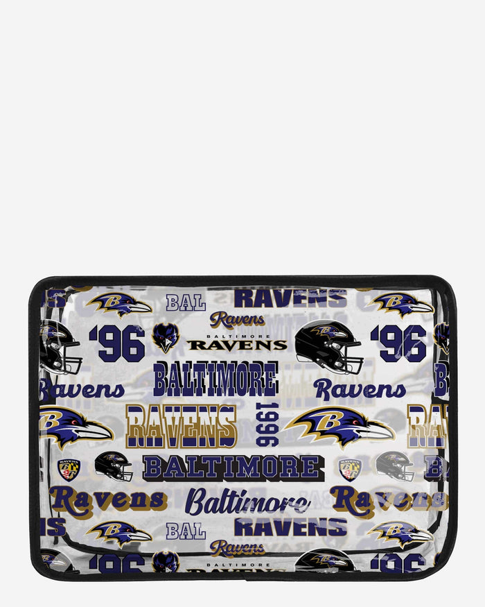 Baltimore Ravens Repeat Retro Print Clear Cosmetic Bag FOCO - FOCO.com