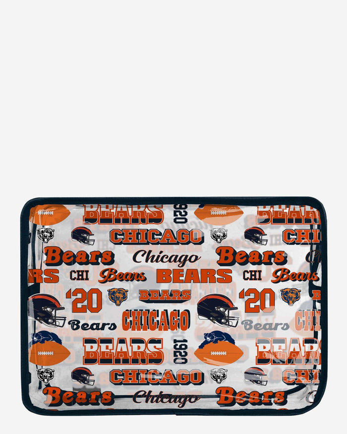 Chicago Bears Repeat Retro Print Clear Cosmetic Bag FOCO - FOCO.com