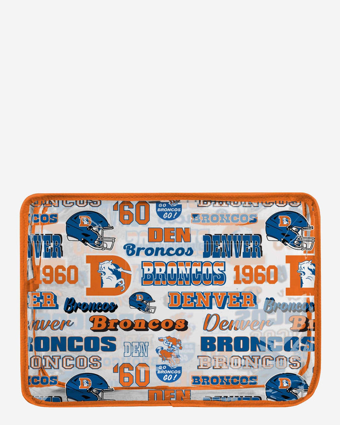 Denver Broncos Repeat Retro Print Clear Cosmetic Bag FOCO - FOCO.com