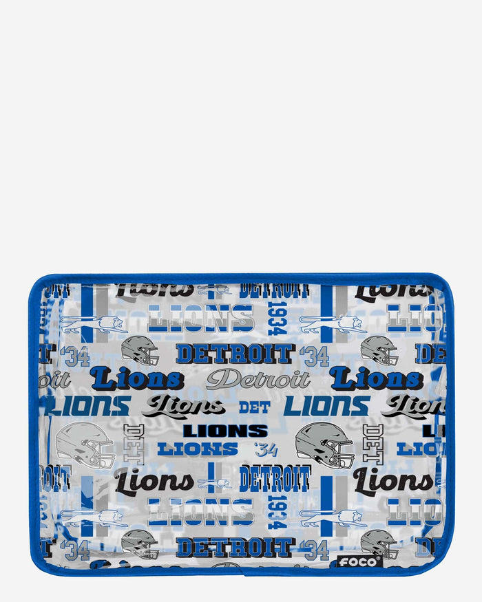 Detroit Lions Repeat Retro Print Clear Cosmetic Bag FOCO - FOCO.com